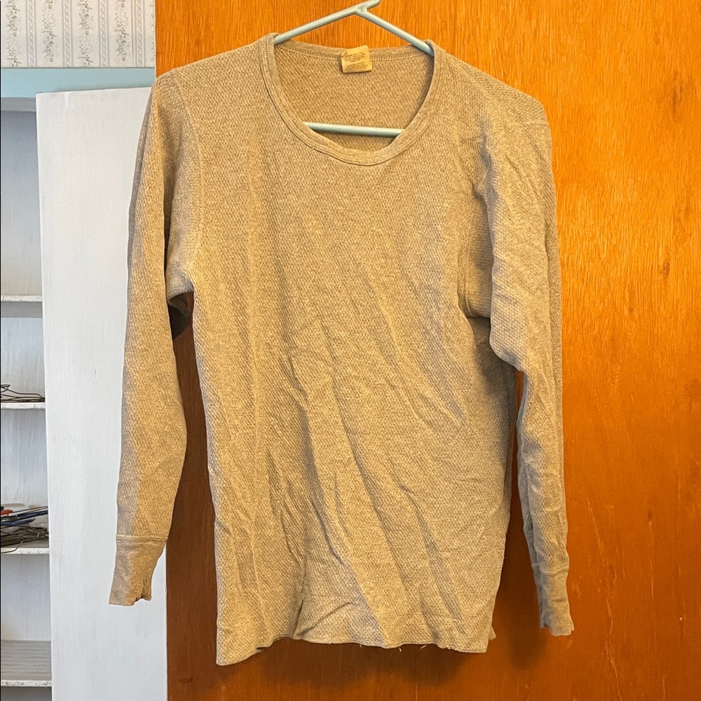St. John's Bay Heather Gray Long Sleeve Top